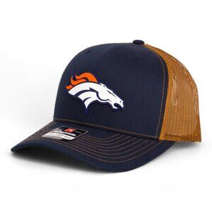 Denver Broncos 3D Snapback Trucker Hat- Navy/ Carmel